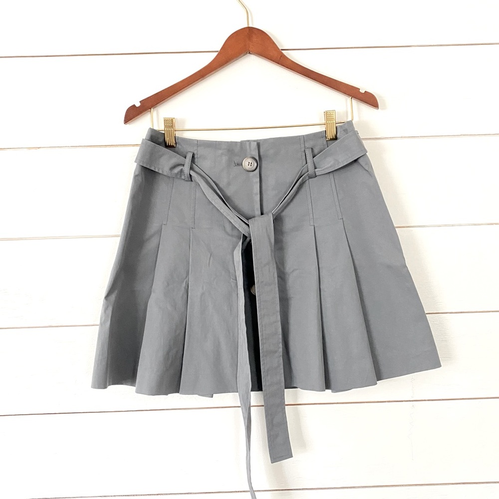 Theory Pleated Skirt | Gray | Cotton | Size 6